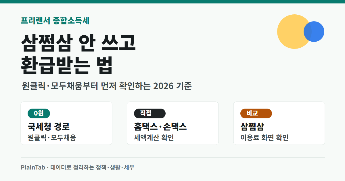 삼쩜삼 안 쓰고 환급받는 법 2026 대표 이미지