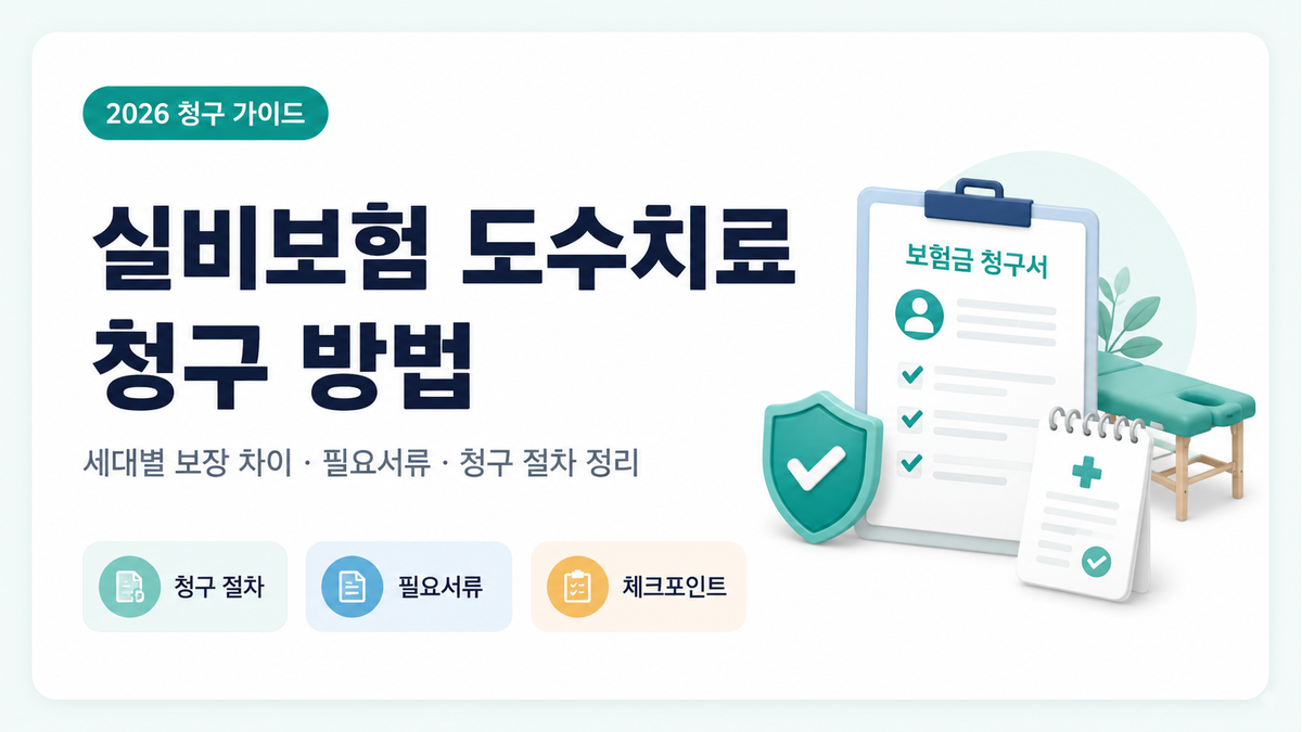실비보험 도수치료 청구 전 세대와 서류를 확인하는 안내